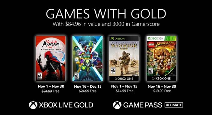 Novembre 2020 Jeux Xbox Games With Gold Guide