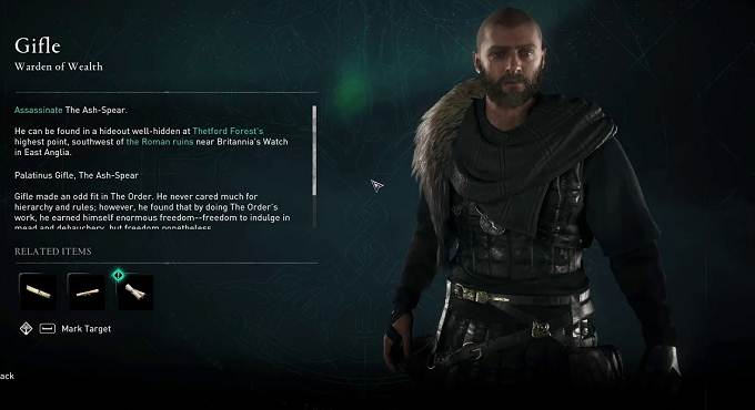 Guide Assassin's Creed Valhalla Gifle - localiser membre de l'Ordre des Anciens