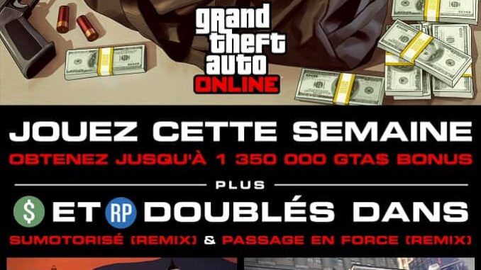 1,350,000 GTA$ bonus GTA Online - Actualités GTA Online - GTA V Online