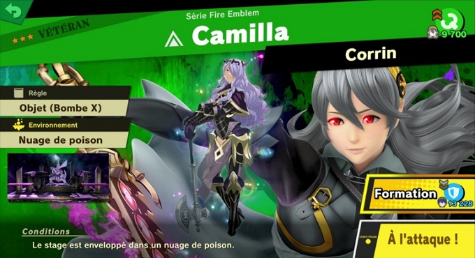 Camilla - Guide combats Super Smash Bros Ultimate World of Light 3 et 4 étoile