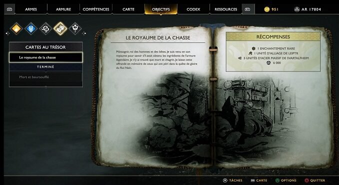 Carte Au Tresor Royaume De La Chasse Tour De Guet God Of War 18
