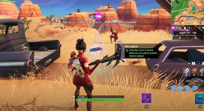 Fortbyte n°40 Emplacement Soluce Fortbyte n°40 Emplacement - Guide défi Décryptage Chercher avec la tenue Méta sur un cadran solaire dans le désert