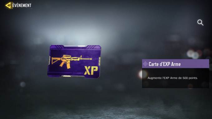 Carte d'Xp violette - Call of Duty Mobile Saison 8 mission Agent maître