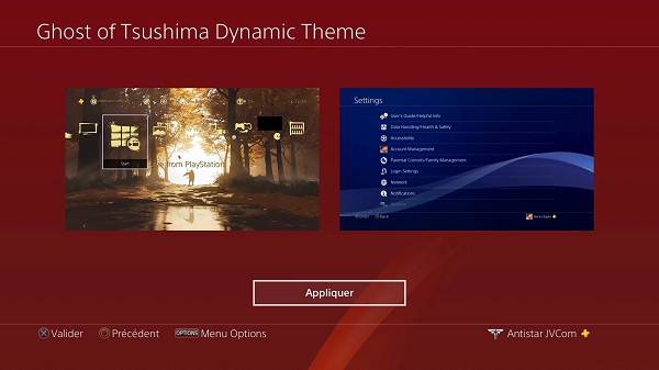Télécharger Thème PS4 gratuit pour Ghost of Tsushima - Exclusivité PS4